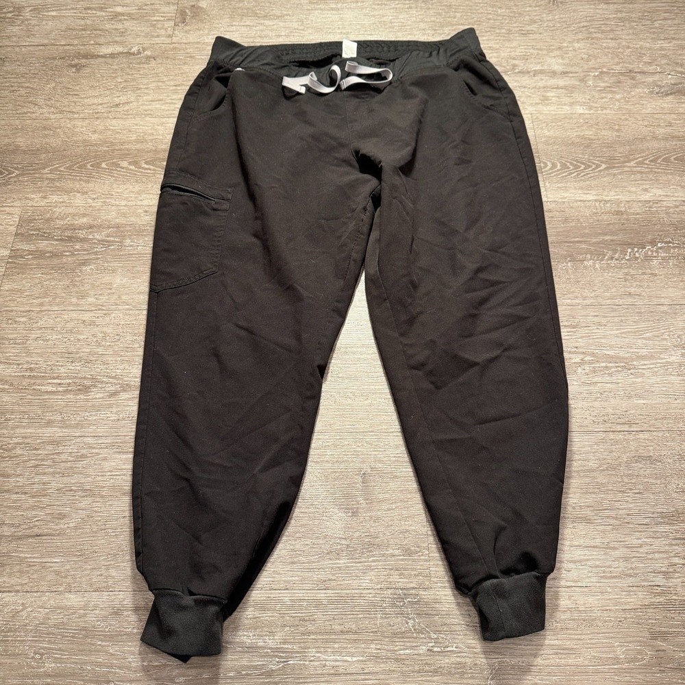 FIGS Scrub Pants Womens XXL Black Zamora Technical Collection Medical Nursing